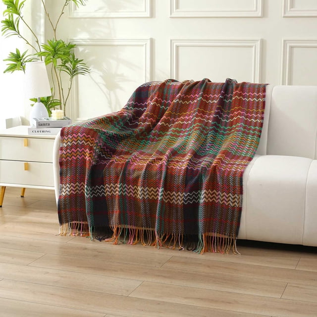 weibbin Christmas Sherpa Fleece Throw Blanket, Double Sided Velvet Blanket Super Soft Warm Buffalo Plaid Plush Blankets and Throws, Warm Winter Cozy Fuzzy Blanket for Couch Sofa Bed