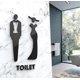 thumbnail image 1 of Stereoscopic minimalist men women toilet identification sign shopping mall restroom home Hotel creative restroom identification sign, 1 of 2