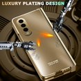 thumbnail image 2 of Compatible Champagne Gold Samsung Z Fold 4 Case with Hinge Protection & Electroplating Texture,Luxury Slim Hinge Protective Screen Protector Case for Galaxy Fold 4 Case,Samsung Z Fold 4 5g Case, 2 of 14