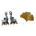 thumbnail image 1 of Estatuas modernas de de resina de hierro forjado con hojas de ginkgo, esculturas de pared, arte coleccionable, para decoración del hogar, ofi, 1 of 8