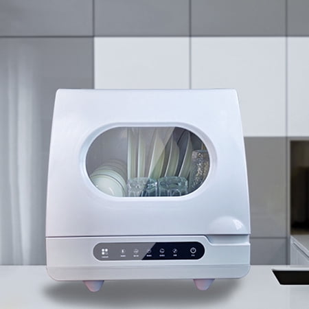 DENEST Portable Compact Dishwasher Counter-top Dishwasher Freestanding 5 Washing Program White