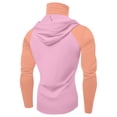 thumbnail image 4 of Men's UPF 50+ Hooded Sun Shirt, Lightweight Long Sleeve Fishing Shirt with Hood, Quick-Dry Rash Guard Sun Protective Shirt for Hiking, Beach, and Outdoor Activities Pink L, 4 of 4
