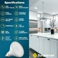 thumbnail image 6 of Sunperian BR40 LED Flood Light Bulb 13W=85W 6500K Ultra Daylight 1400lm Dimmable Fixture Rated UL Listed E26 6-Pack, 6 of 7