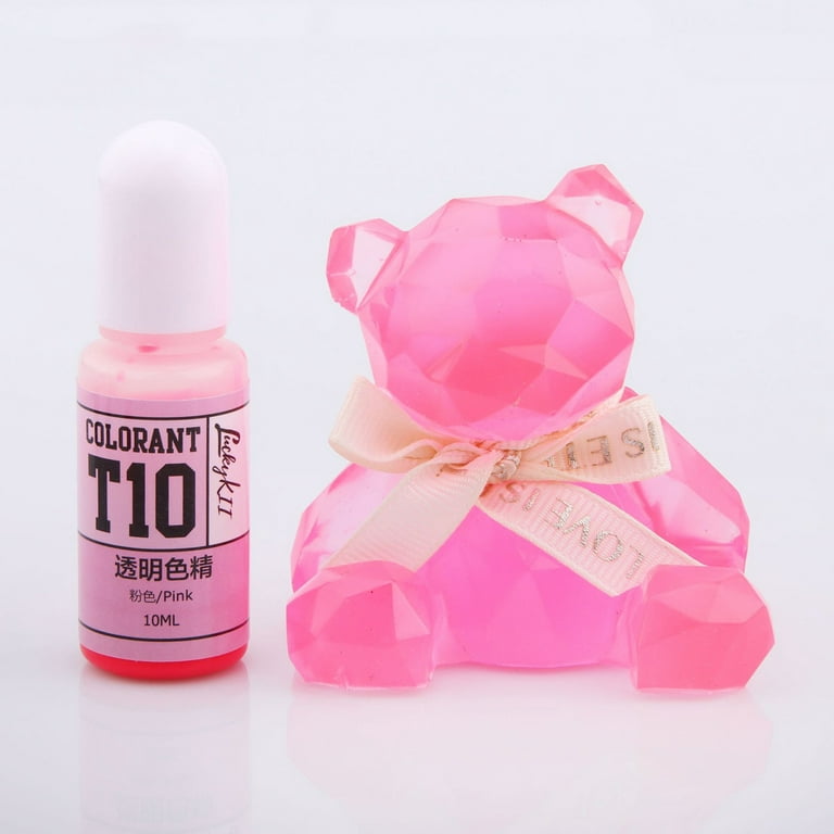 Farfi 10ml Epoxy Resin Pigment Squeeze Bottle Highly Concentrated  Leak-proof Dyeing Liquid Translucent Epoxy Resin Colorant Jewelry Making  (Pink) 