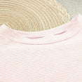 thumbnail image 6 of DHFJKG Womens Pajama Sets Striped Lightweight Sleepwear Short Sleeve Cropped Top Side Split Shorts 2 Piece Loungewear Cozy Nightwear, 6 of 9
