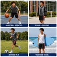 thumbnail image 3 of Boys’ Active Shorts – 4 Pack Athletic Performance Gym Shorts (8-18), 3 of 7