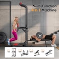 thumbnail image 2 of Pull Up Bar Dip Station, Power Tower with Backrest, Adjustable Height Pull Up Bar Stand, Multi-Function Home Gym Strength Training Fitness Equipment, 2 of 7