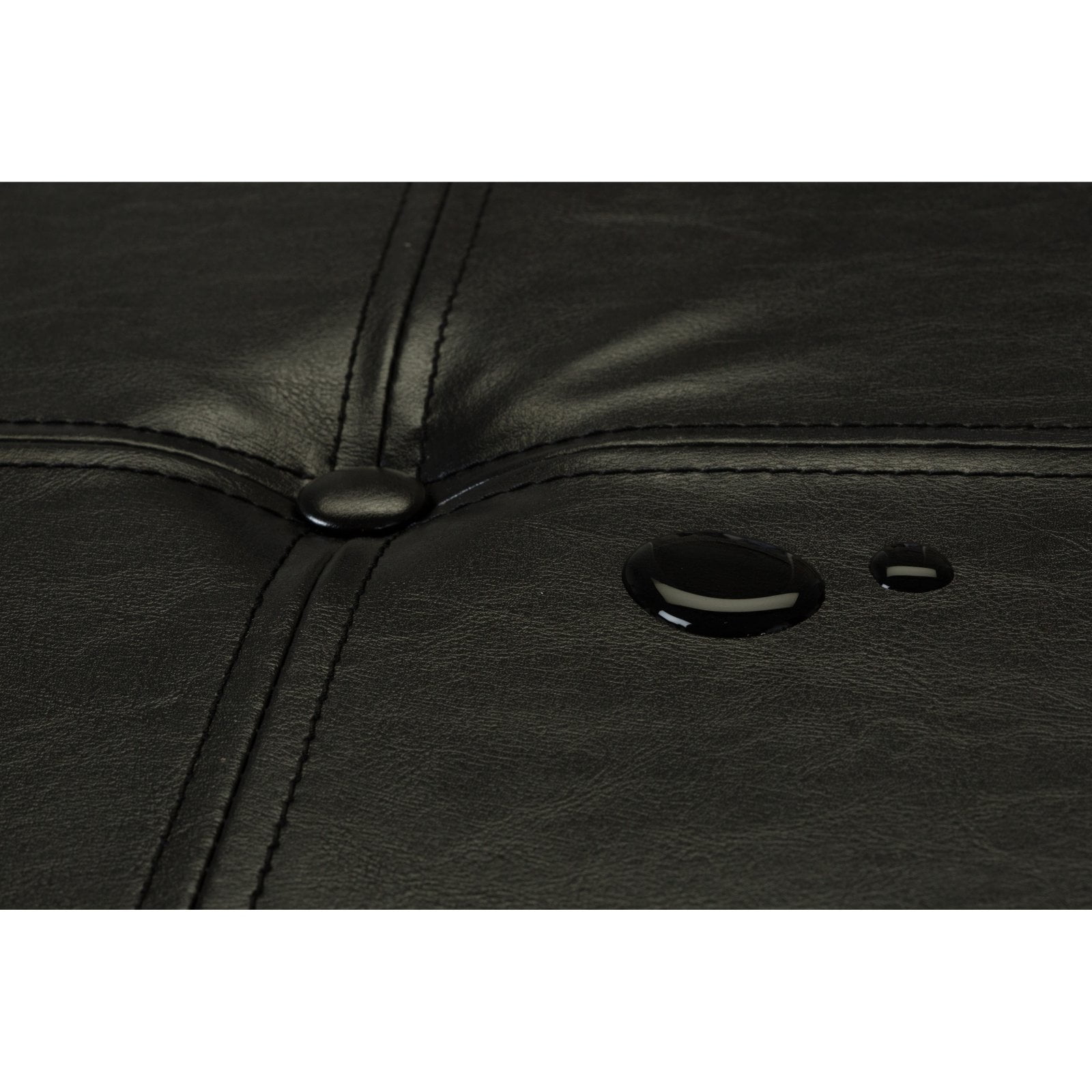 Simplify Faux Leather Folding Storage Ottoman Cube in Chocolate
