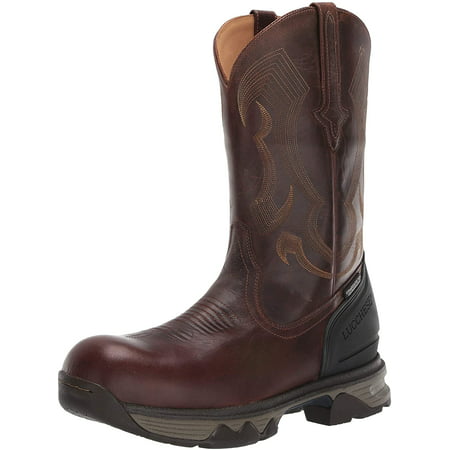 Lucchese Bootmaker Mens Performance Molded 12 Pull On: Nano Composite Toe Waterproof Construction Boot