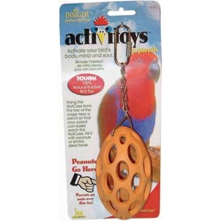 JW Insight Nutcase Rubber Parrot Toy