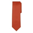 thumbnail image 2 of Jacob Alexander Men's Extra Long Solid Color Tie - Rust, 2 of 6