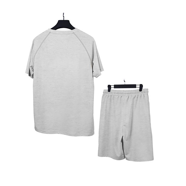 Conjunto de Lavado Corporal de Hombres 2-En-1 Running & Fitness Outfit, Pantalones Cortos de Ajuste Apretado con Manga Corta, Calcetines de Carrera de Hombres