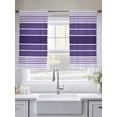 thumbnail image 6 of Purple Ombre Stripe Semi Sheer Curtains 54 Inch Length 2 Panels Set, Farmhouse Striped Gradient Sheer Kitchen Curtain Privacy Voile Window Curtain for Living Room Bedroom Rod Pocket Drapes, 6 of 7