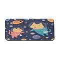thumbnail image 1 of Space Computer Mouse Pad, Cartoon Dog and Cat Floating Among the Stars Animal Astronauts Exploring Universe, Rectangle Non-Slip Rubber Mousepad X-Large, 35" x 15", Multicolor, by Ambesonne, 1 of 2
