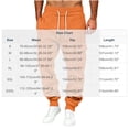 thumbnail image 3 of Men's Cargo Joggers Solid Color Drawstring Sweatpants with Multi Pockets & Elastic Cuffs,Casual Fleece Pants, 3 of 5