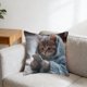 thumbnail image 1 of Funda de almohada con diseño de mascota adorable y cremallera oculta para la decoración del hogar | Funda de cojín suave para dormitorio y sala de estar, 1 of 6