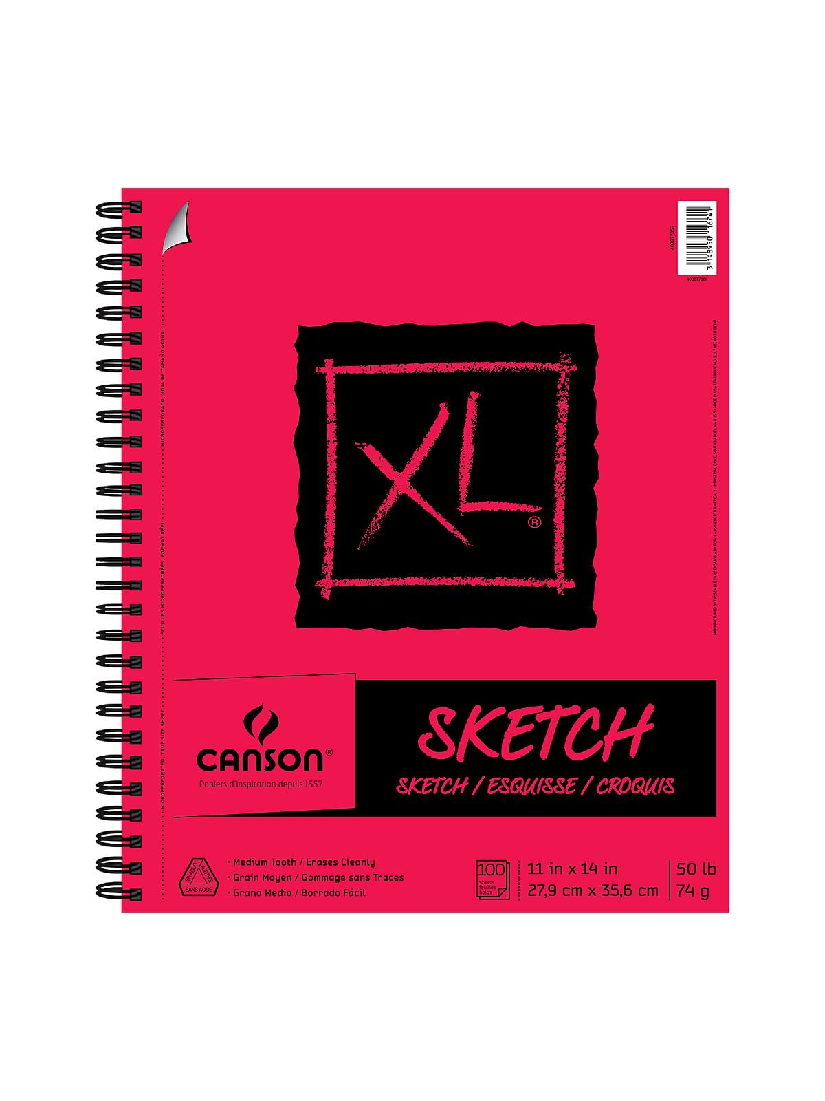 XL Sketch Pads 11 in. x 14 in., 100 sheets, side wire (pack of 2