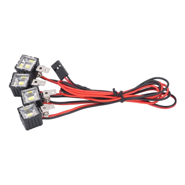 Lumière avant de Voiture RC, Lumière de Crawler Télécommandée 1:10 avec Phare LED Haute Luminosité, Compatible avec Axial, SCX10 90046, Wraith RR10, MST, Redcat