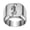 Silver, variant on Men's Stainless Steel Creative Punk Tiger Square Ring Black Size 14