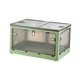 thumbnail image 1 of Caja de almacenamiento mayimx plegable con tapa y ruedas organizador de armario apilable transparente Verde, 1 of 9