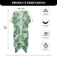 thumbnail image 6 of FKELYI Kimono Coverups for Women Soft Beach Cover Up Green Monstera Frangipani Flower Print Half Sleeve Summer Cardigan Bikini Cover Ups Resort Wear Casual Cruise Outfits, 6 of 6