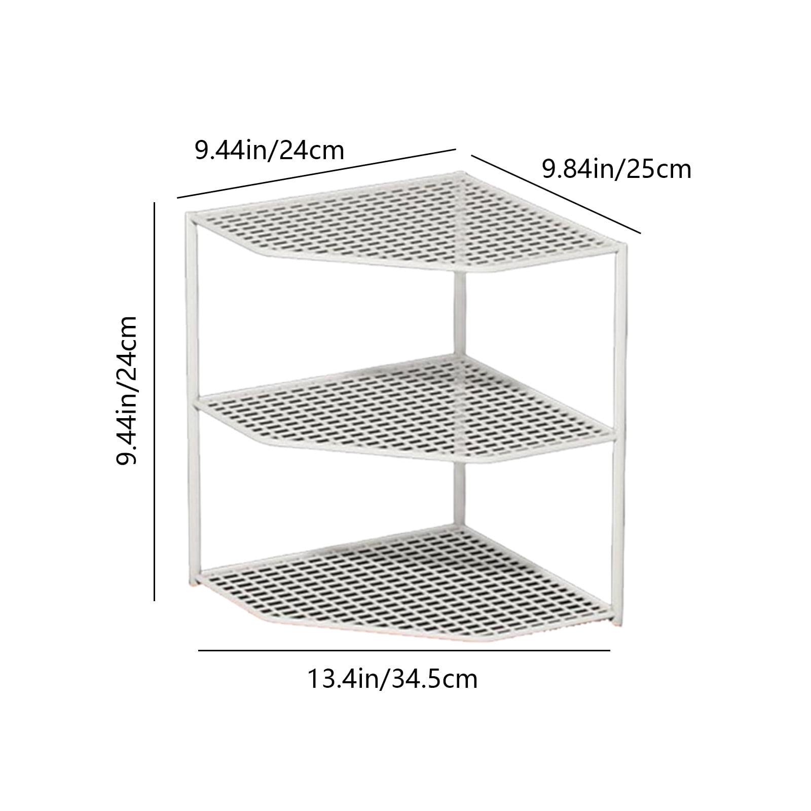 Vacemry Under $5 Kitchen Shelf Storage Rack, Countertop Corner Pot Organizer, Under Sink Layered Pan Holder, Metal Cabinet Cookware Stand, Space Saving Utensil Rack for Pots Pans