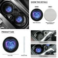 thumbnail image 5 of Renewold Dolphin Love Blue Violet 12 Pieces Car Seat Cover Steering Wheel Cover Seat Belt Strap Wrap Cover Armrest Pad Handbrake Cover Gear Shift Cover Cup Holder Coasters for Truck Vans Sedans, 5 of 7