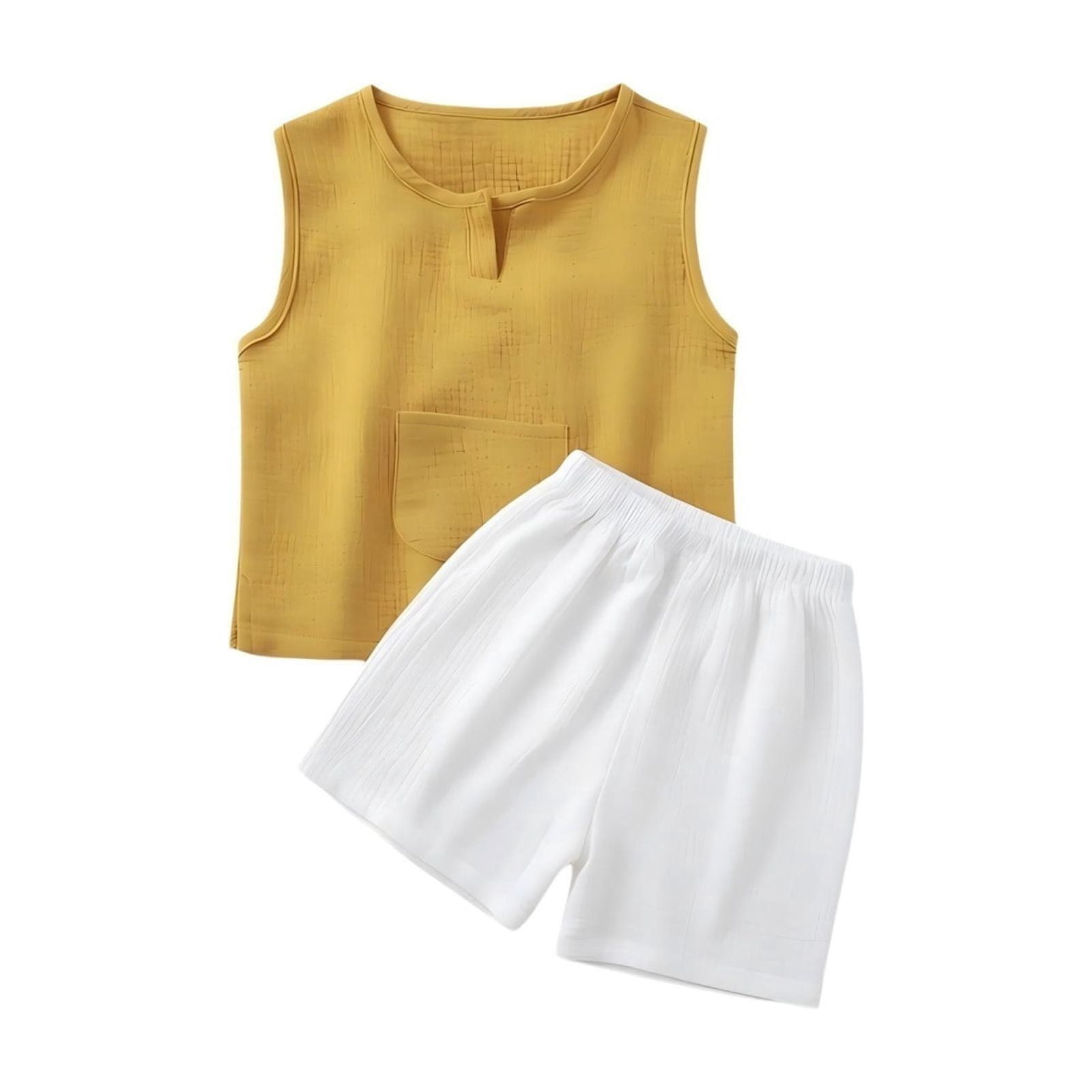 LWNYDPLSD Summer Outfit for Newborn Girls 2 Piece Suit Kids Ruffle Soft Short Sleeves T Shirt + Elastic Waist Drawstring Shorts Cute Breathable Ribbed Knit Outfits Set with Pocket Baby Girl Clothes