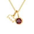 thumbnail image 1 of Collier Rune Tridimensionnel des Douze Constellations, Luxe Léger, Couleur, Collier Pierre de Naissance en Strass, Collier en Acier Inoxydable, 1 of 6
