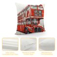 thumbnail image 4 of JEUXUS Red Bus Short Plush Pillowcase (Universal 1) Square White, 4 of 5