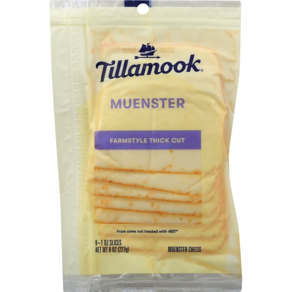 Tillamook Muenster Deli Sliced Cheese, 8 Oz., 8 Count