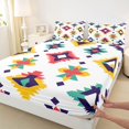 thumbnail image 3 of Manfei Bohemian Aztec 4-Piece Full Size Sheets for Teens Female Men,Exotic Style Bed Sheets,Tribal Theme Lightweight Sheet Sets,Lightweight Room Decor, 3 of 7