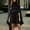 Black, variant on Rove Studio Women's Flowy Chiffon Skirt Set 2-Piece Cape-Style Ruffle Mini Dress with Camisole Army Green L