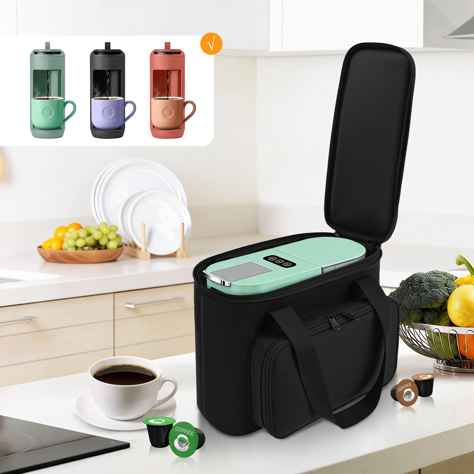 FUYGRCJ Coffee Maker Travel Bag for K Mini Mate, Oxford Cloth Single Serve Coffee Machine Carrying Bag for Home Camping Picnic