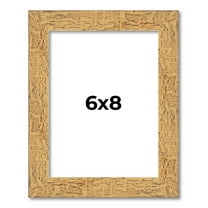 6x8 Frame Beige Real Wood Picture Frame Width 1.25 inches | Interior Frame Depth 0.5 inches |