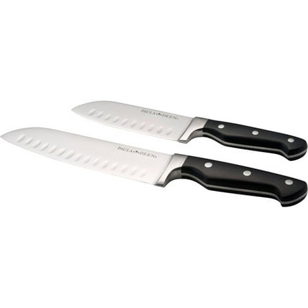 Paula Deen Black Santoku Knife Set, 2 Piece