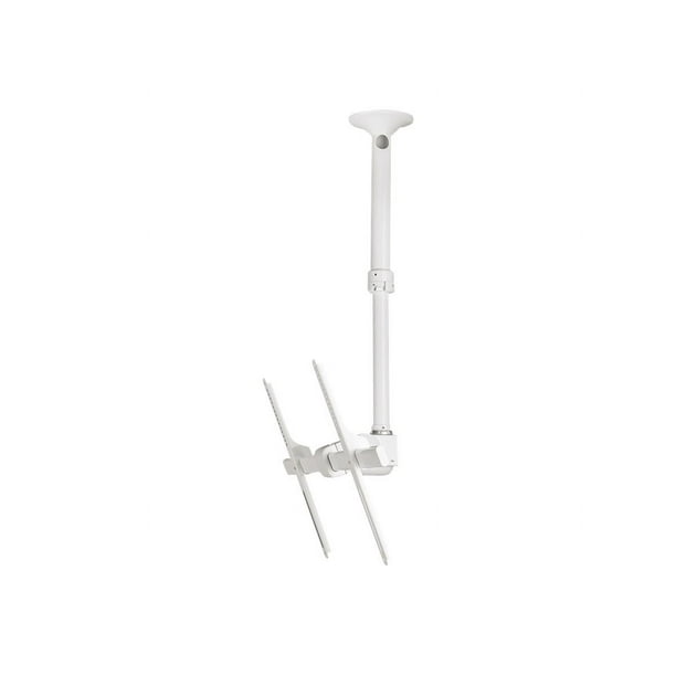 Atdec TH-3070-CTSW - Mounting kit (ceiling mount, 2 tilt brackets, telescopic pole, horizontal rail) - for flat panel - plastic, aluminum, steel - white - ceiling mountable