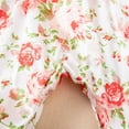 thumbnail image 5 of Toddler Baby Girl Summer Clothes Floral Short Sleeve Shirt Top and Shorts Cute Ribbed Outfit Clothing Set Girls Summer Set 3-24 Months,18-24 Months, 5 of 9