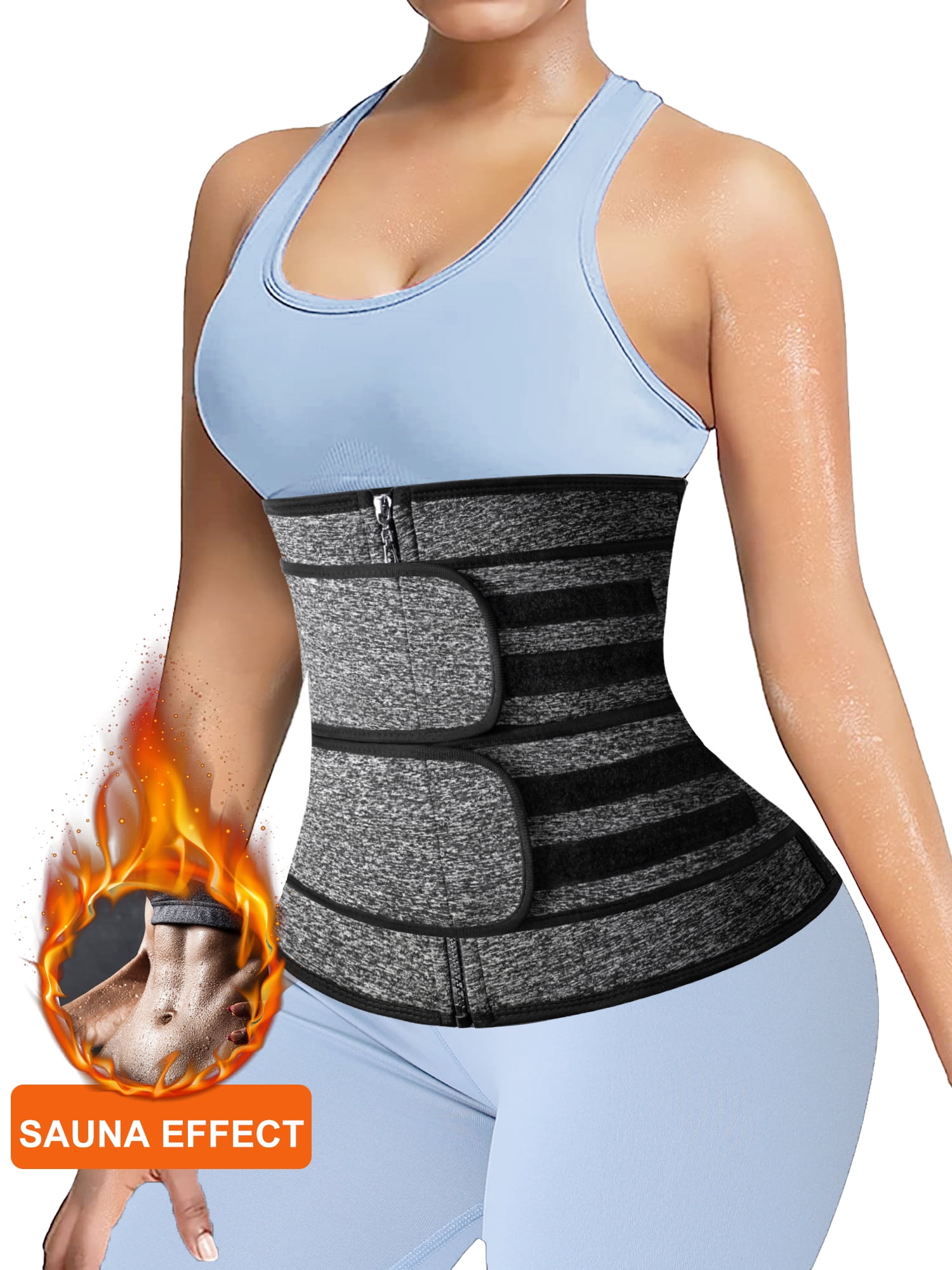 Details about   Women Waist Trainer Neoprene Body Shaper Double Sport Slimming Sweat Sauna Suits 