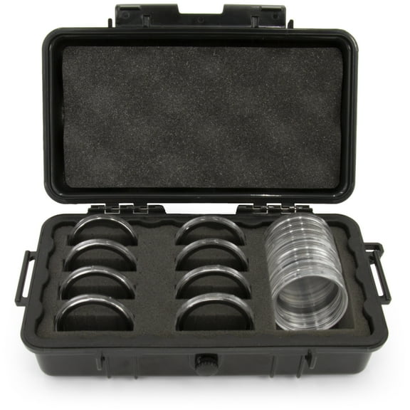 CASEMATIX Coin Collection Storage Fits 30 Coin Holder Capsules for Silver Dollar, American Silver Eagle and More