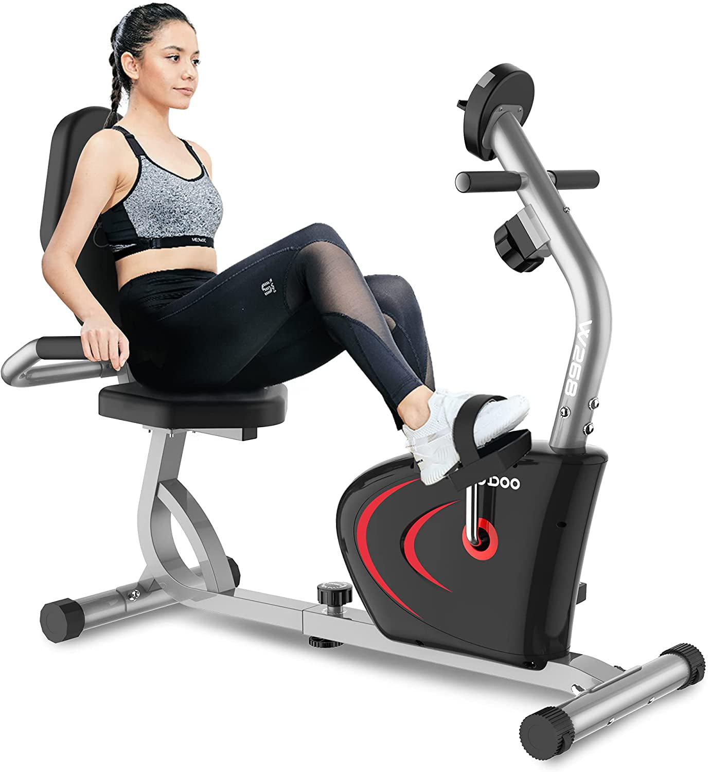 pooboo Recumbent Exercise Bikes for Seniors Stationary Bikes Recumbent Bikes Magnetic Resistance Indoor Cycling Bike with Monitor 