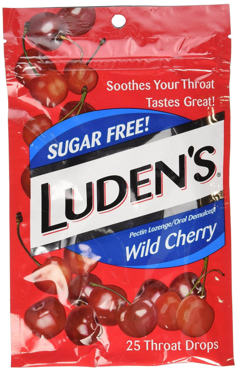 3 Pack Luden's Throat Drops, Sugar Free, Wild Cherry 25 Each - Walmart