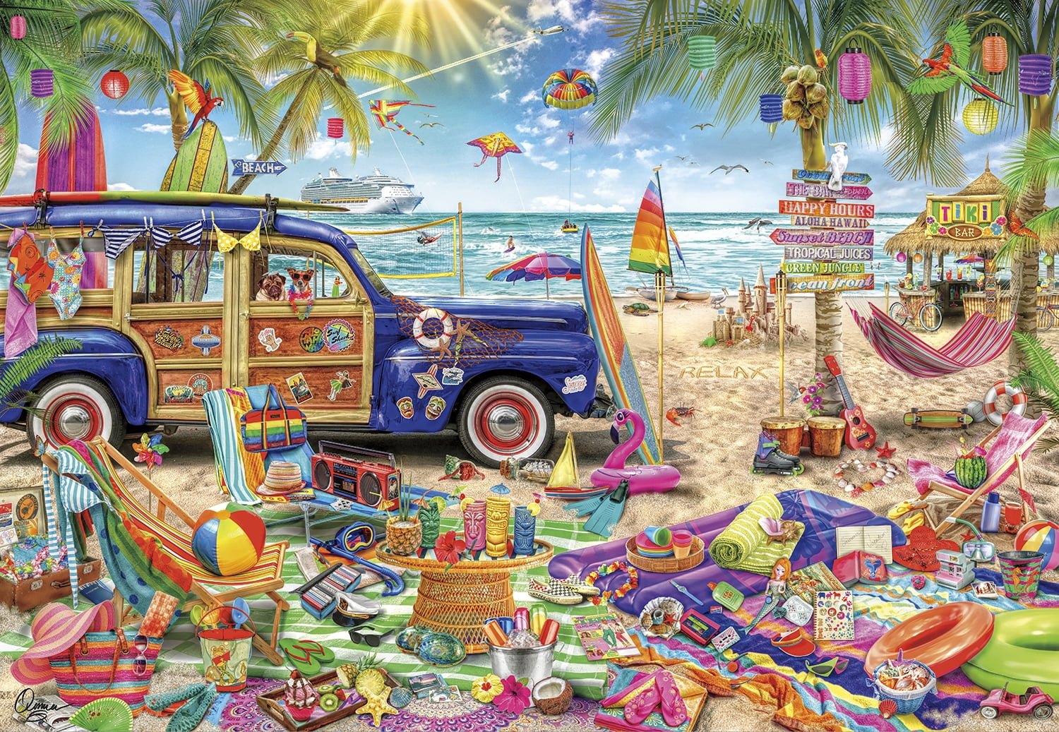 Buffalo Games - Aimee Stewart - Beach Vacation - 2000 Piece Jigsaw Puzzle