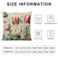 thumbnail image 5 of Orinice Vintage Floral Dragonfly &amp; Butterfly Throw Pillow Covers   Double-Sided Print Flower Cushion Covers for Sofa, Couch, Garden Bench Rustic Tulip Decorative Pillowcases 18x18in, 5 of 5