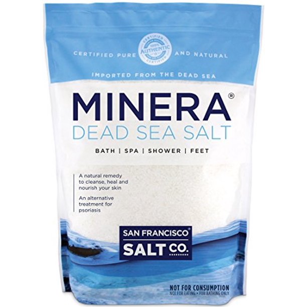 Minera Dead Sea Salt 2lb Bag Fine Grain, 100 Pure Mineral Salt