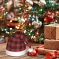 thumbnail image 6 of Balery Red Black Plaid Pattern Santa Hat Christmas Hat Funny Christmas Hat Christmas Knitted Beanie Hat For Kids, 6 of 6