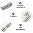 thumbnail image 4 of MIANGASTORE 1 Set 5M Stainless Steel Curtain Wire Rod Set Clothing Rope Clothesline, 4 of 7