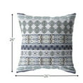 thumbnail image 5 of 26â€ Navy White Strips Indoor Outdoor Zippered Throw Pillow, 5 of 5