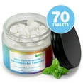 thumbnail image 4 of Pisexur Belleza Maquillaje Pastillas de pasta dental masticables, pasta natural, ecológicas, frasco de vidrio, sin flúor, hidroxiapatita remineralizante, 70 pastillaspara mujeres y hombres, 4 of 9