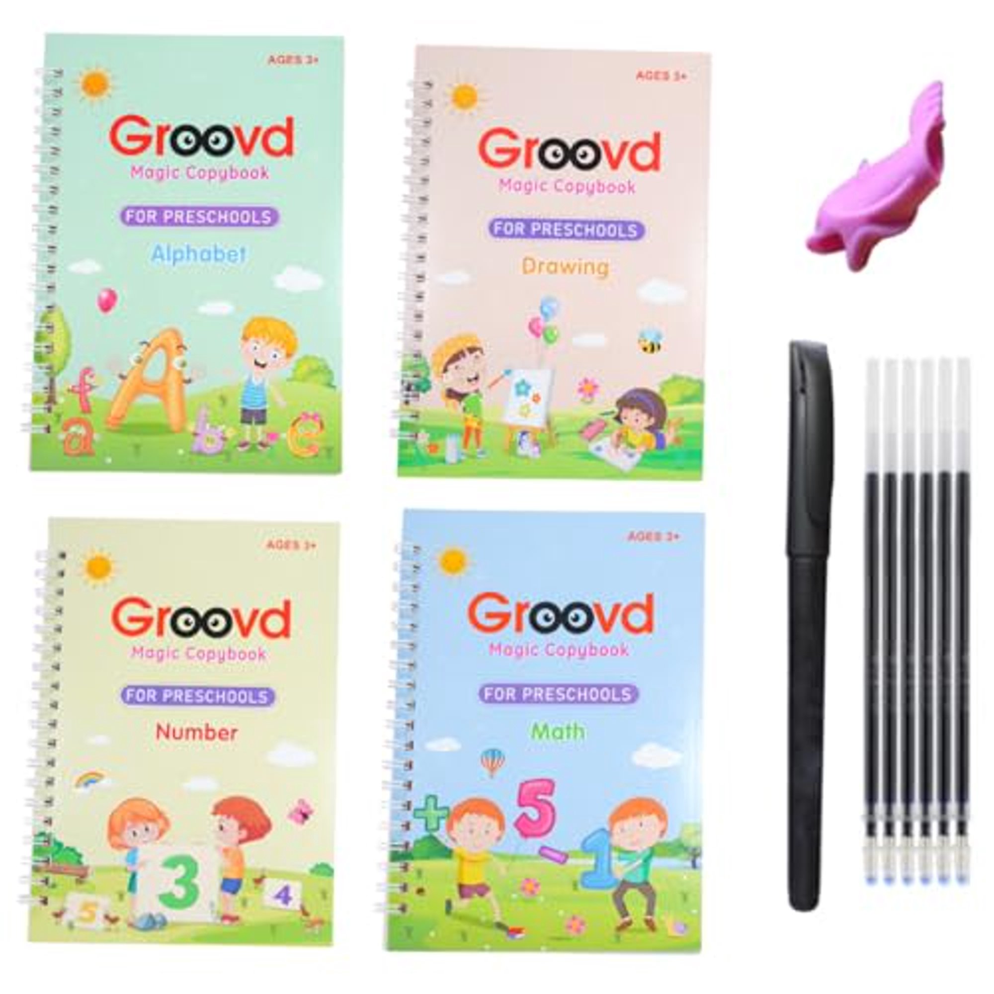 Reading/writing Materials Kids Writing Practice Reusable Handwriting Practice Kit For Kids ...